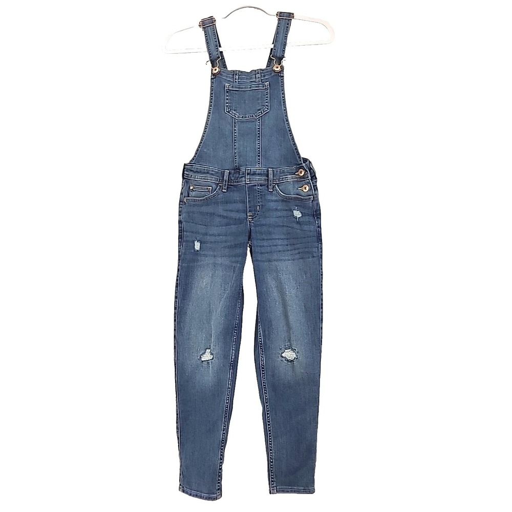 Abercrombie and Fitch Kids Overalls Sz 9/10 Distressed
